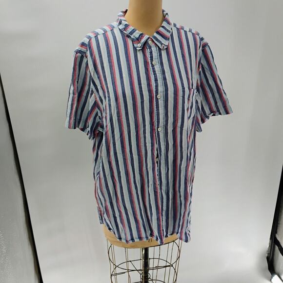 Chubbies Mens XSmall Classy Poplin Friday Shirt Button Down Striped - Picture 4 of 15